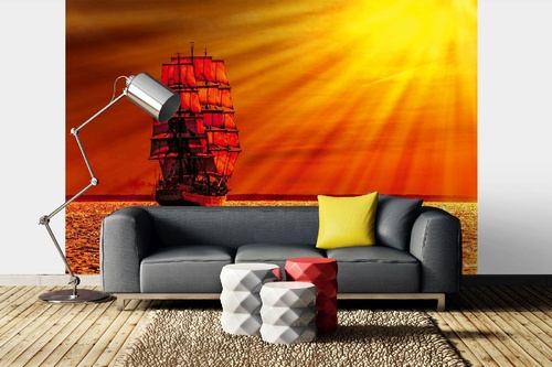 Vlies Fototapete - Segelschiff 375 x 250 cm